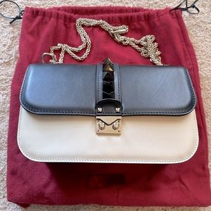 Valentino Leather Two Tone Rockstud Cross Body